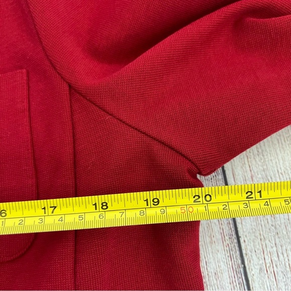 Lands’ End Red Knit Blazer Jacket 14 - Picture 6 of 8
